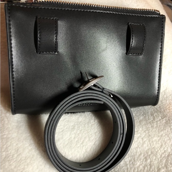 Rebecca Minkoff Belt Bag Black Leather-Faux Fur - Picture 11 of 14
